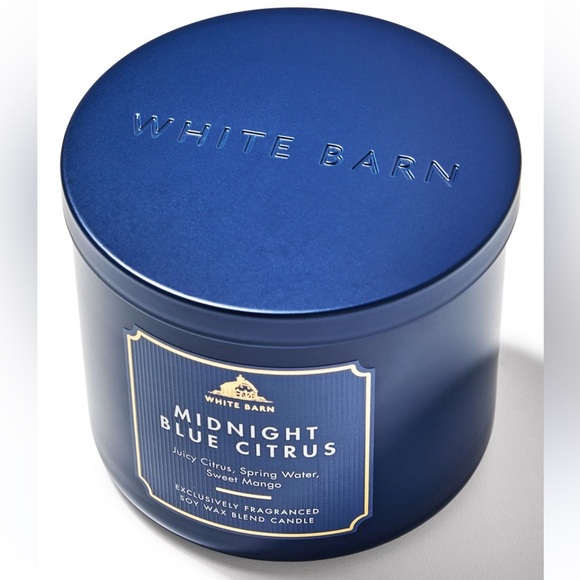 White Barn Midnight Blue Citrus Candle - Deep Blue - Picture 2 of 3